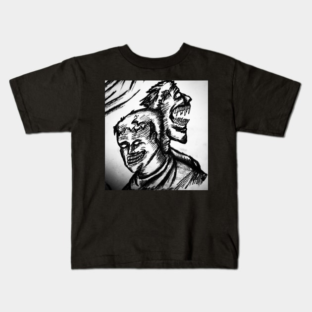 Two heads Kids T-Shirt by Gothicus Art